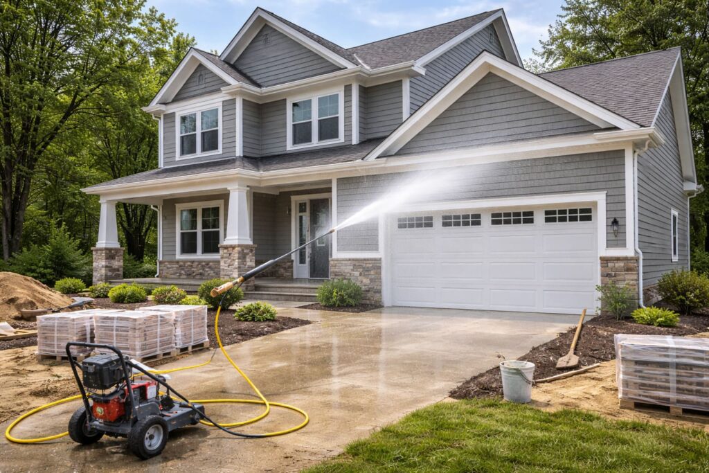 presssure wash before painting