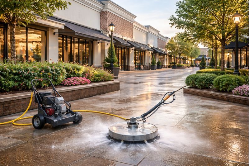 pressure washing mall