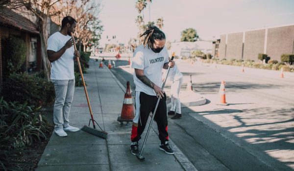 Men Cleaning the Street